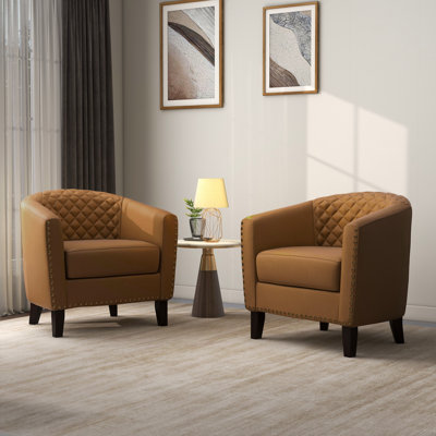 Boney 76.5 Cm Wide Barrel Chair