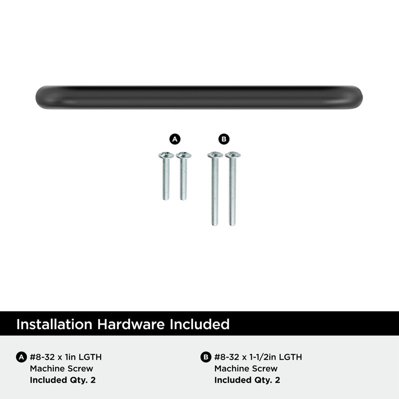 Wire Pulls Centre-to-Centre Cabinet Pull - 10 Pack, Matte Black, 4"