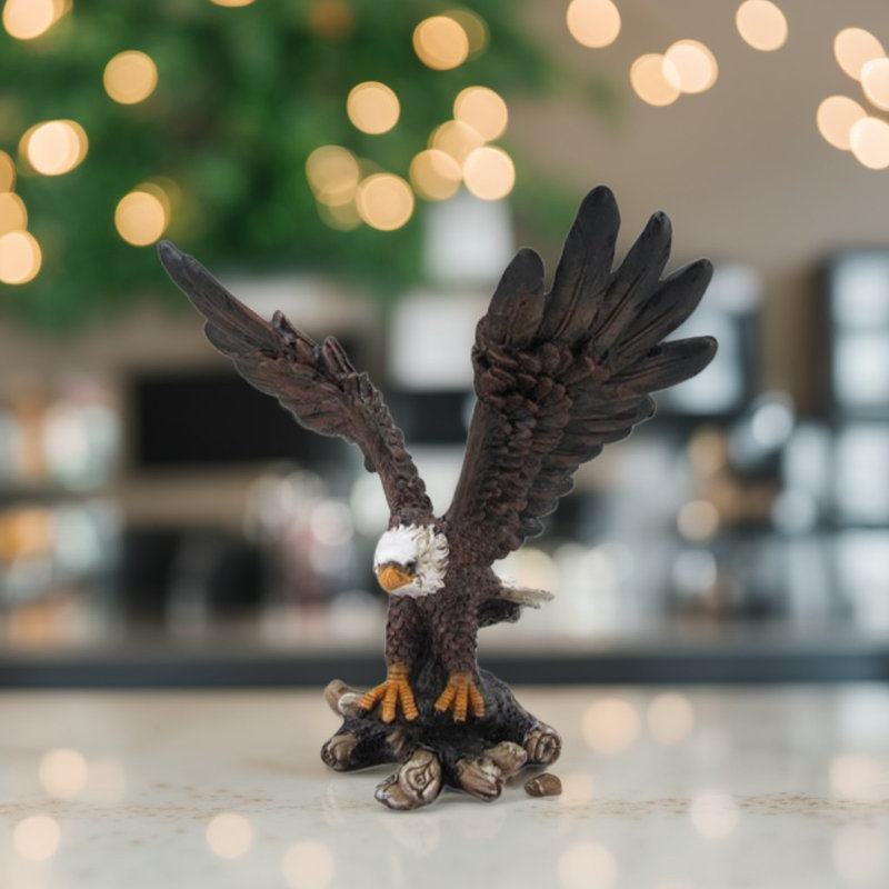 7"H Eagle Flying Up Figurine