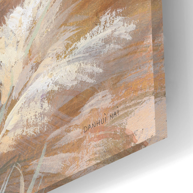 «Terracotta Prairie Grasses» par Danhui Nai, art mural en verre acrylique, H 16 po x l 24 po