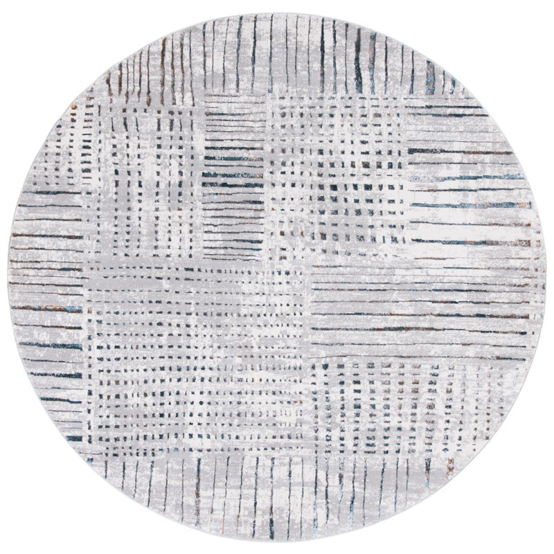 Tapis géométrique Knotts Performance, Rond 6 pi 7 po