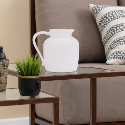  Ceramic Pitcher Vase Contemporary Farmhouse Decorative Pitcher Simple Decor For Kitchen Counter