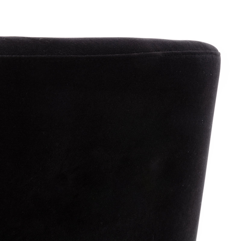 Johileny Velvet Side Chair, Black Velvet