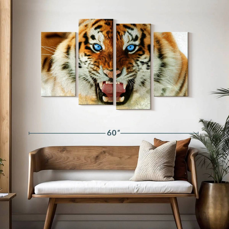 Brampt Furious Tiger, 32" H x 52" W