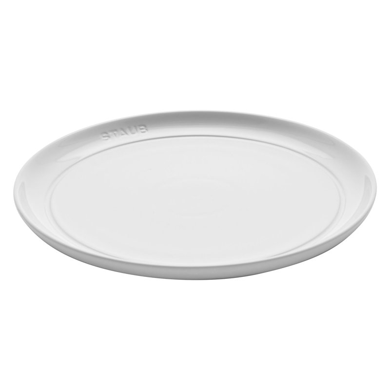 Ensemble d'assiettes à salade en céramique 4 pièces 9 pouces Staub, White