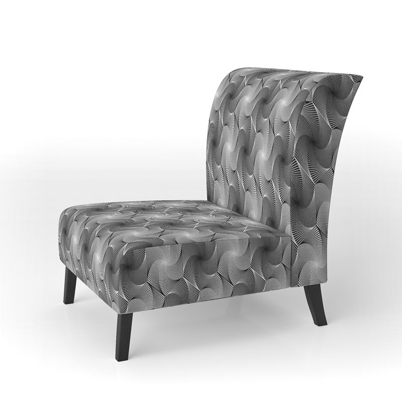 Fauteuil de chambre rembourré moderne à motif hexagonal monochrome