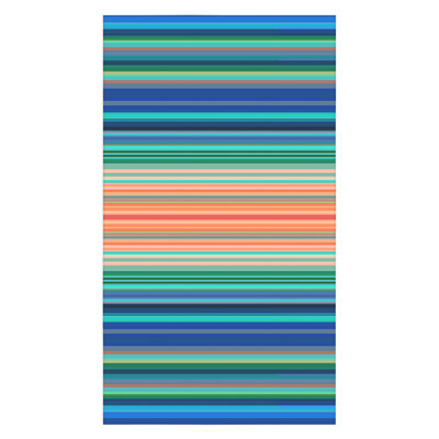Sheila Wenzel-Ganny Bold Blue Orange Stripes Tablecloth
