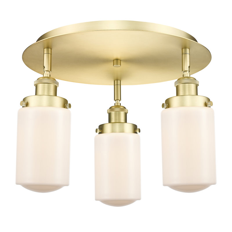 Plafonnier Erkson, Blanc mat, Or satiné