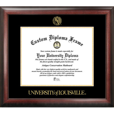 NCAA Louisville Cardinals Gold Embossed Diploma Frame