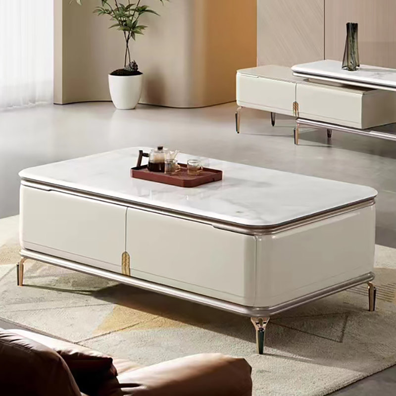 Table basse légère de luxe moderne, H 21,7 po x L 59,1 po x l 31,5 po
