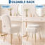 Fauteuil de coiffeuse blanc avec dossier et rangement White-2112591781-2112591782