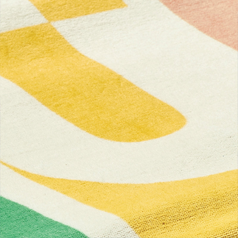 Lacoste Oversized Cotton Velour Beach Towel 36x72 – Quick-Dry Absorbent Reversible Terry Loop Back, Soft Luxury Pool & Beach Towel, Rainbow Logo - Rainbow