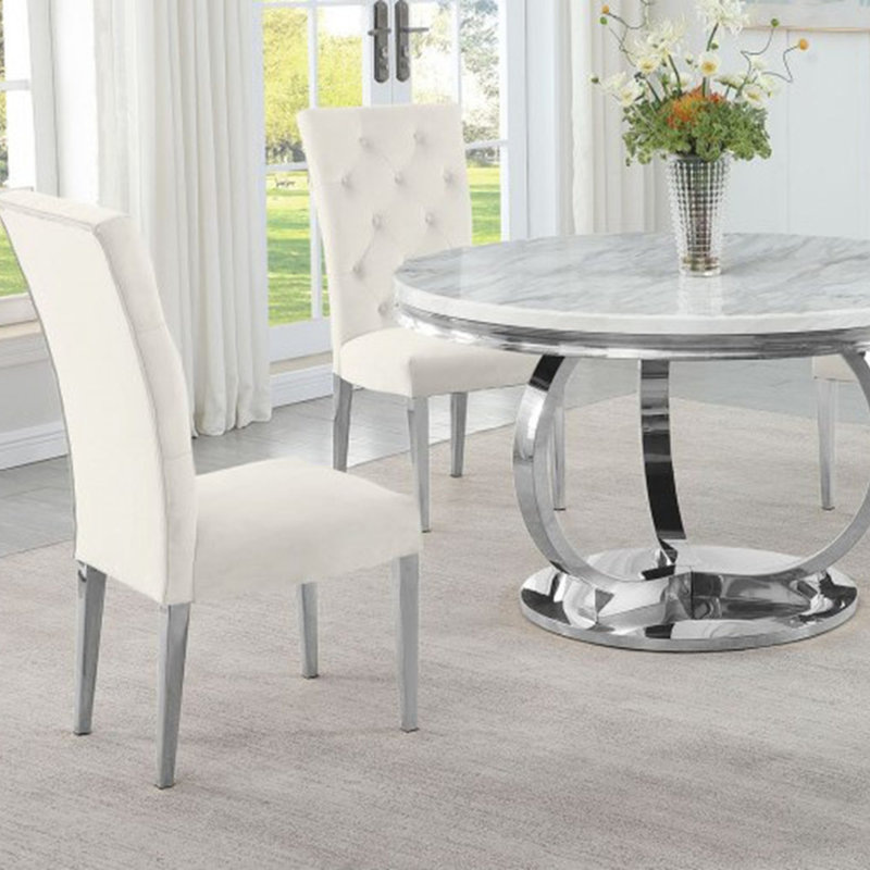Ensemble de 2 chaises de salle à manger rembourrées Modern, Gris