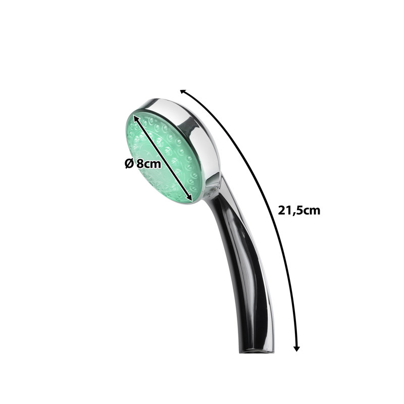 Rain Fixed Shower Head with Temperature-based LED