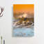 Surfing As The Sun Sets - Wrapped Canvas Painting-55358551