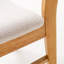 Chaises de salle à manger - Siège rembourré en tissu, pieds en bois d'hévéa massif-442204421