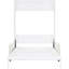 Lit double blanc avec coussin et lit - Fusion, espace pour, rangement simple, l 65,6 po x L 83,1 po, H 83,6 po, élément mural idéal pour une vie en appartement idéale