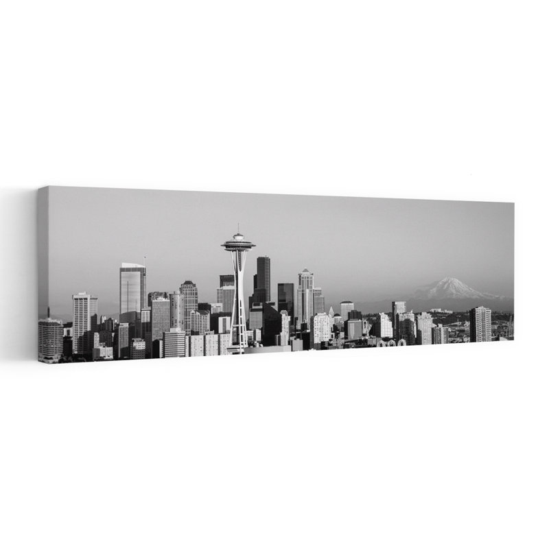 Skyline Seattle Washington State USA by Thomas Winz - Wrapped Canvas Panoramic Print, 40.64 cm H x 121.92 cm W