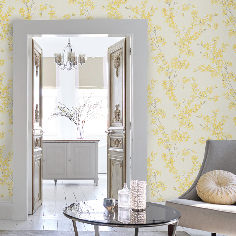 Laura Ashley Forsythia Wallpaper Roll, Sunshine