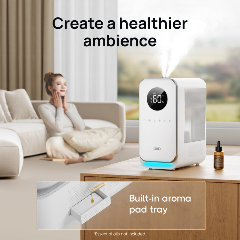 Humidificateur intelligent à brume froide 5L, Blanc