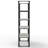 Bexley 72.25"H X 38"W Metal and Wood Etagere Bookcase
