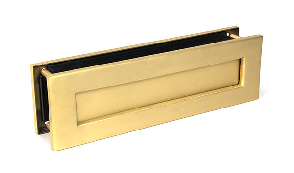 Traditional Satin Brass Letter Plate