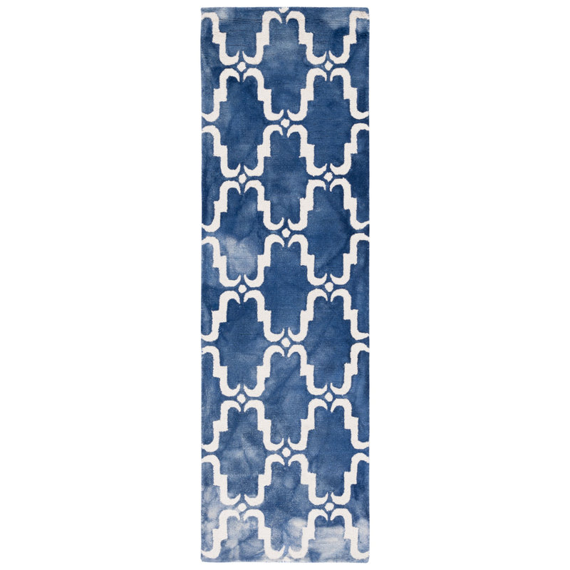 Demmer Hand Tufted Wool Geometric Rug, Runner 2'3" x 8'