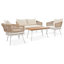 Ensemble de meubles de patio en corde 4 pièces K&K