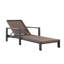 Chaise longue d'extérieur à double usage en teck et osier Arlo (ensemble de 2)-570222547-559880905