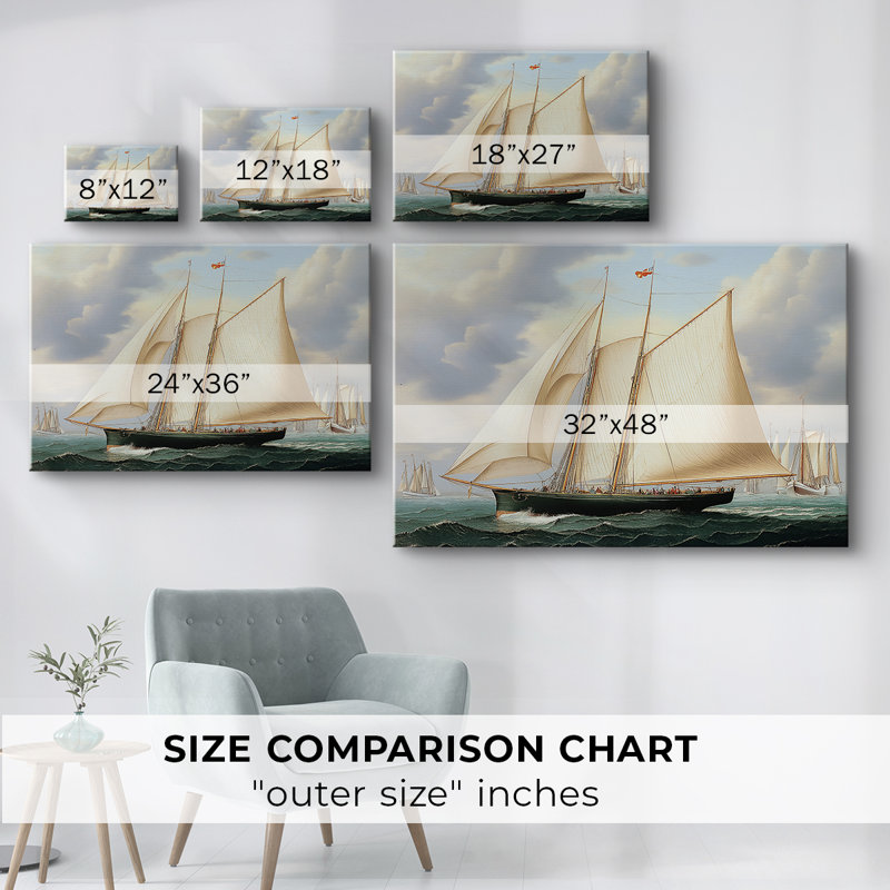 Nautical Series-XCIX - Cavas enveloppés de galerie, 8 x 12