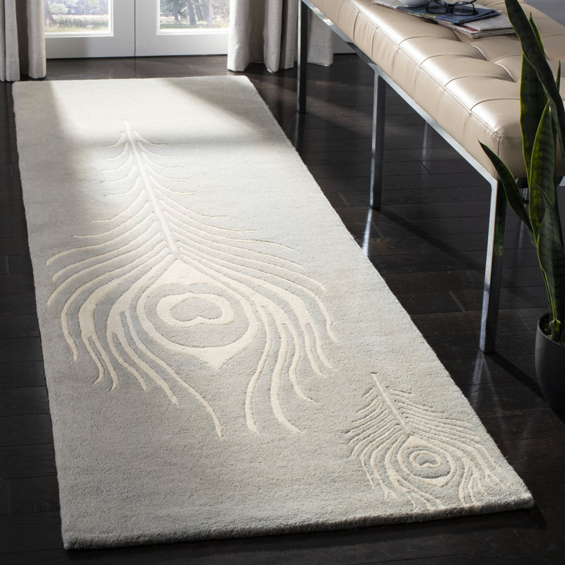 Nonia Hand Tufted Wool And Viscose Rug, Runner 2'6" x 8'
