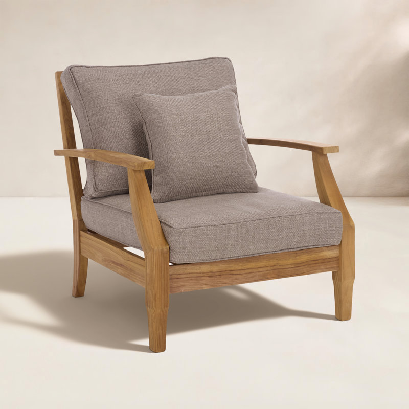 Clairmont Teakwood Patio Armchair, Taupe