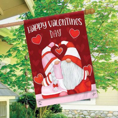 Happy Valentine's Day Gnomes House Flag