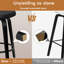 Swivel Upholstered Counter Stool with Metal Frame