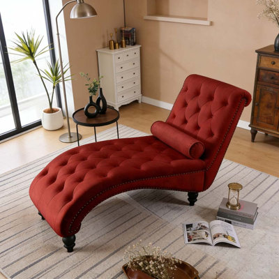 Fauteuil inclinable en velours capitonné