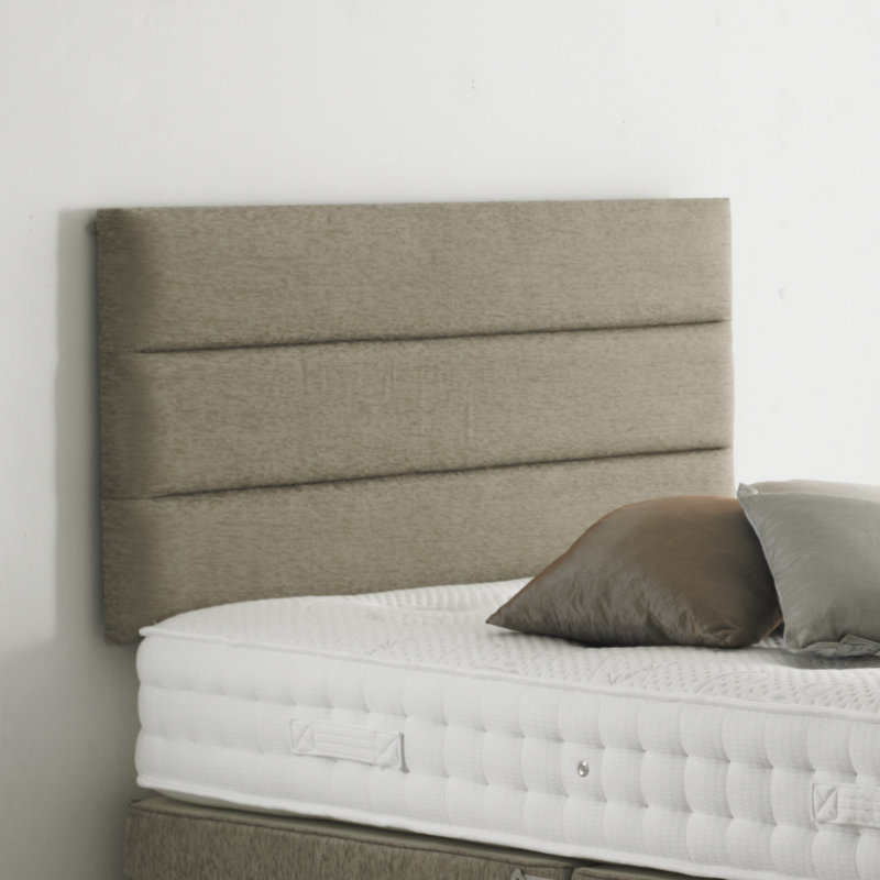 Louis Upholstered Headboard, Chenille Mink, Double (4'6)