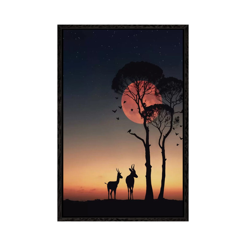 Africa by Abdullah Evindar - Print on Canvas, Black Framed, 66.04 cm H x 45.72 cm W