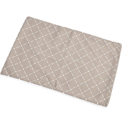 Reversible Crate Pan Cover – 36" Mushroom Diamond Pattern With Fleece Backing