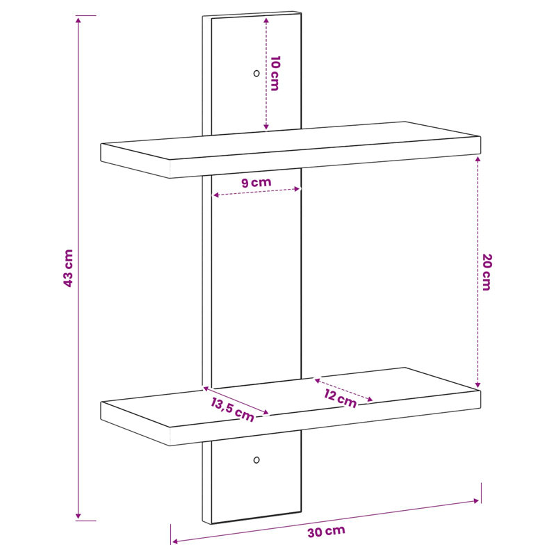Engineered Wood Wall Shelf, Gray Sonoma