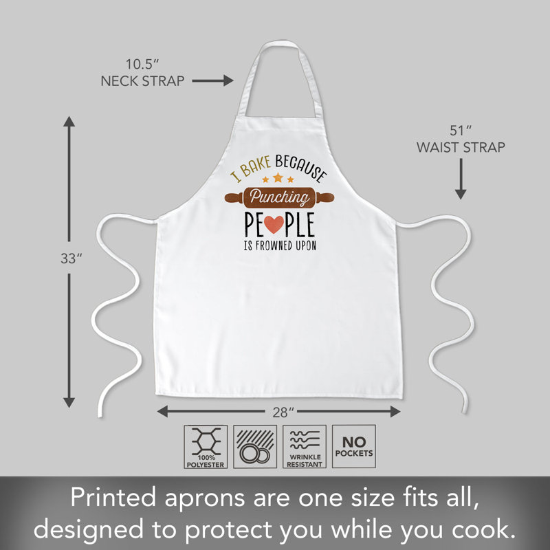 Punching is Frowned Upon Kitchen Chef Apron