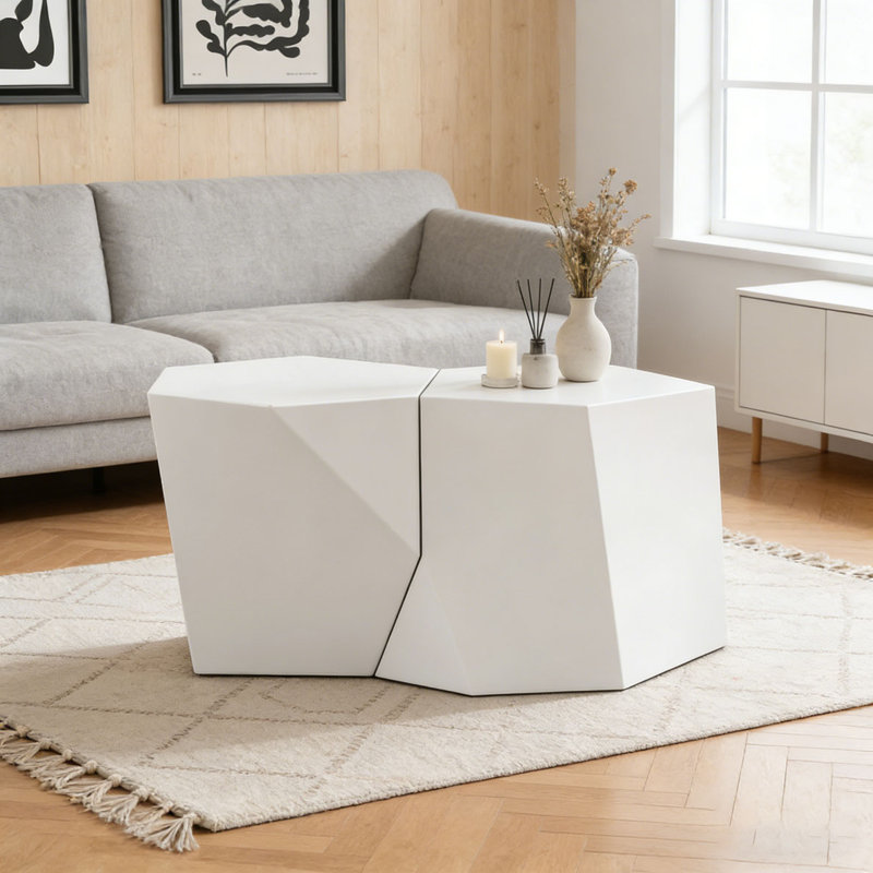 Ensemble de table basse, Blanc