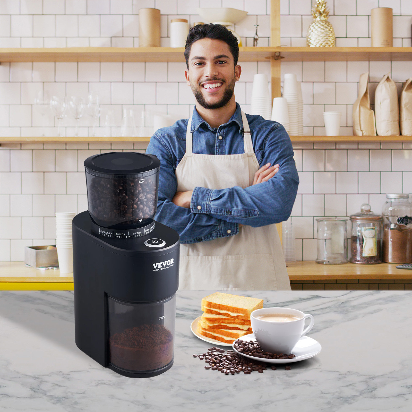 Vevor Coffee Grinder Cups Electric Burr Mill Mm Conical Burrs For Espresso Wayfair Canada