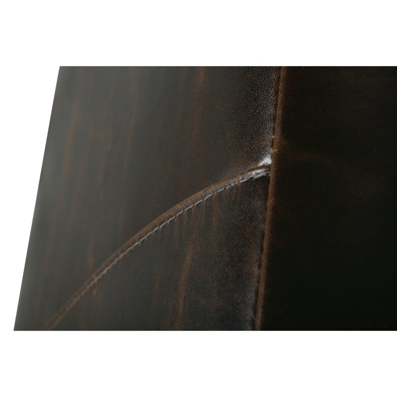 Macon Leather Ottoman, Bark (KL232-80)