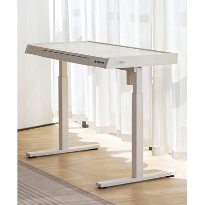 Adjustable Height Desk with Metal Legs