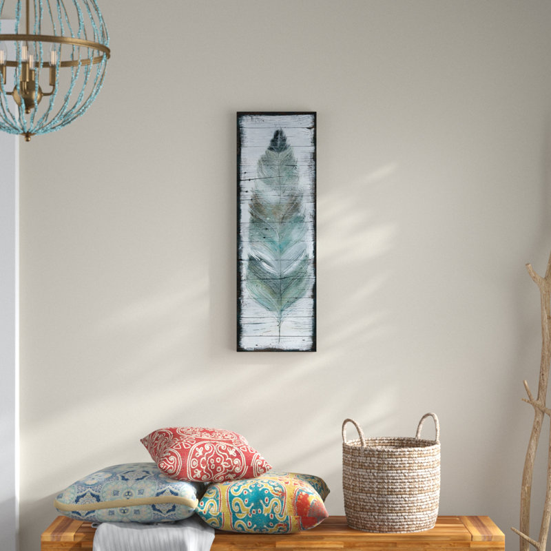 " Stained Feather ", 36" H x 12" W x 1.5" D