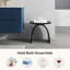 Tabouret de douche 16,7 po à surface solide en noir-116271625