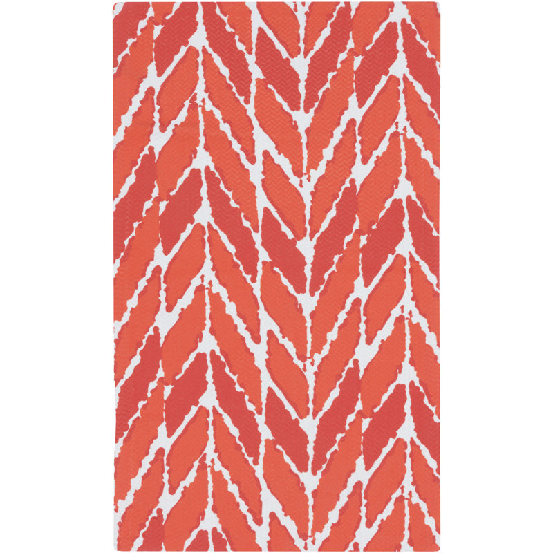 Lamour orange vif / Blanc Tapis, 2' x 3'