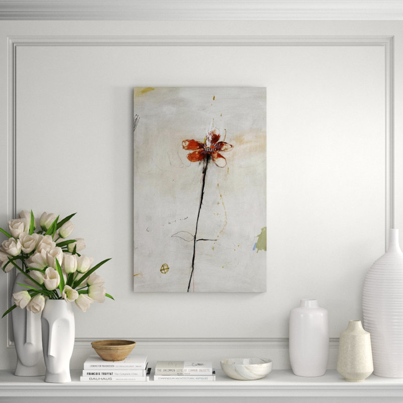 Red Fern II Painting by Chelsea Art Studio, Knife Gel, 61" H x 40" W x 1.5" D