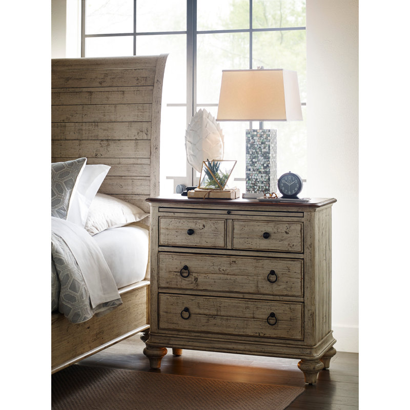 Shelburn 36'' W Solid Wood Nightstand