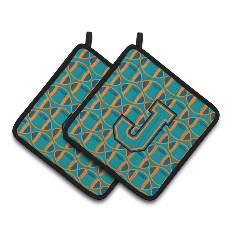 Poignée de football, J, Aqua / Orange / Marine Bleu